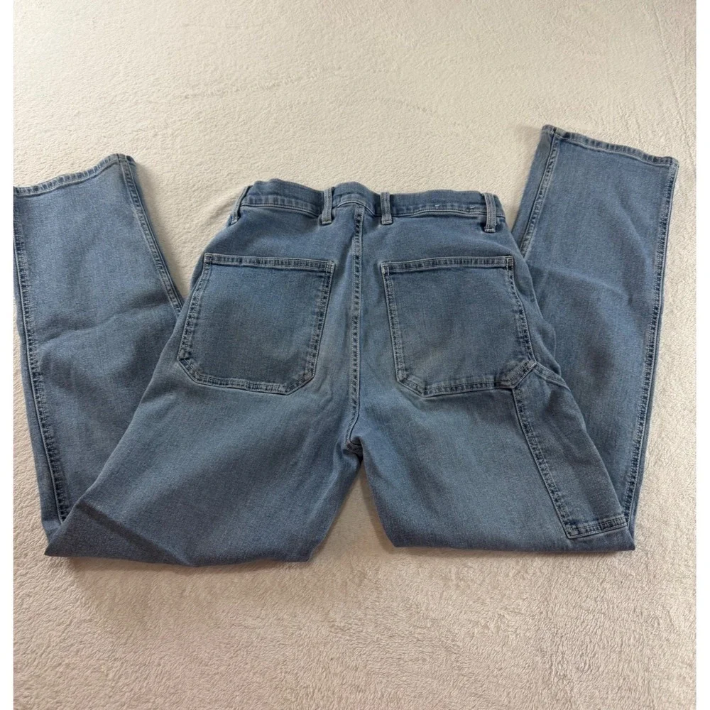 Uniqlo Utility Painter Pants Mens Small Blue Denim Carpenter Jeans Hammer Loop